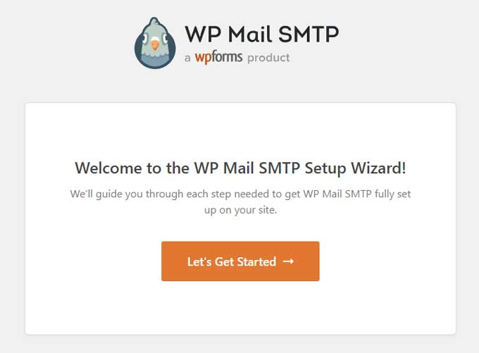 WP Mail SMTP installation wizard