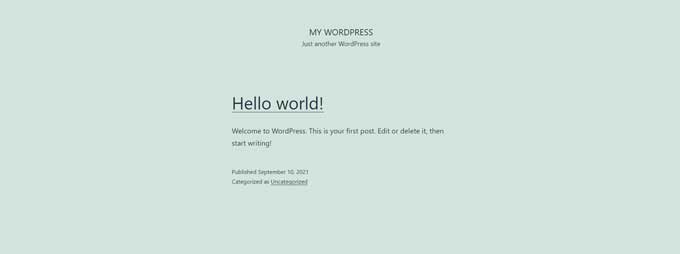 Basic WordPress Theme