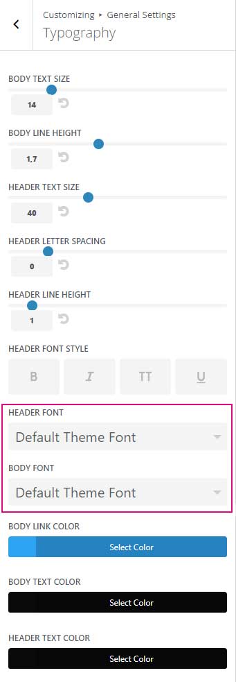 Change the default font in Divi