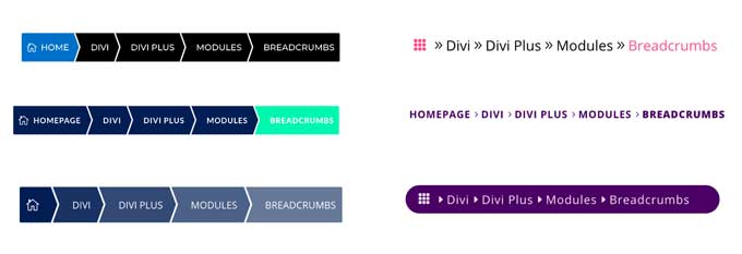 Divi Plus breadcrumb module