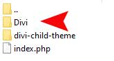 Check if your folder name is Divi