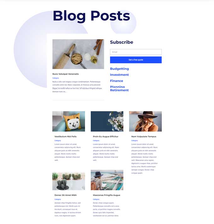 Chess Club Blog Page Divi Layout by Elegant Themes