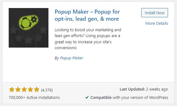 Install Popup Maker