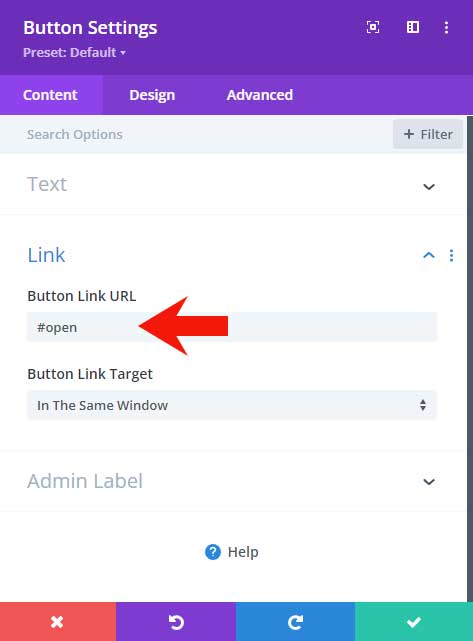 Popup link trigger