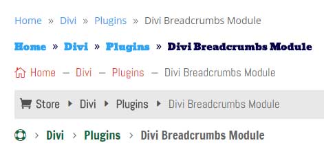 divi booster breadcrumbs module examples