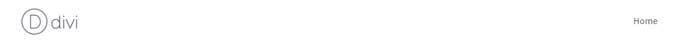 Default Divi menu