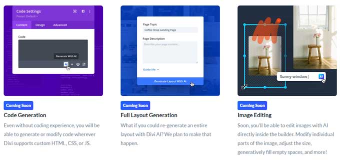 Divi AI roadmap