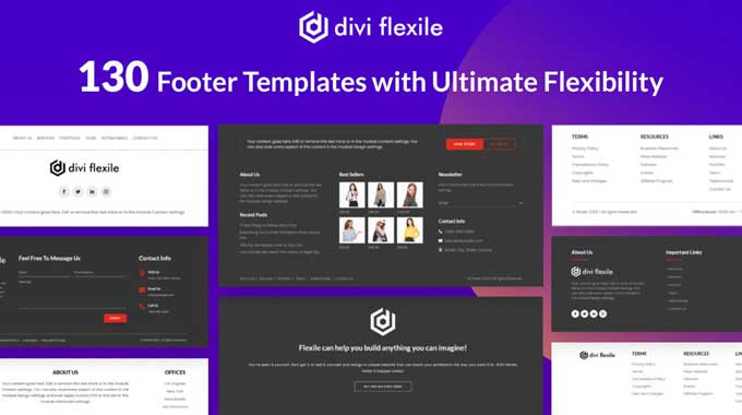 Footers for Divi by Divi Extended