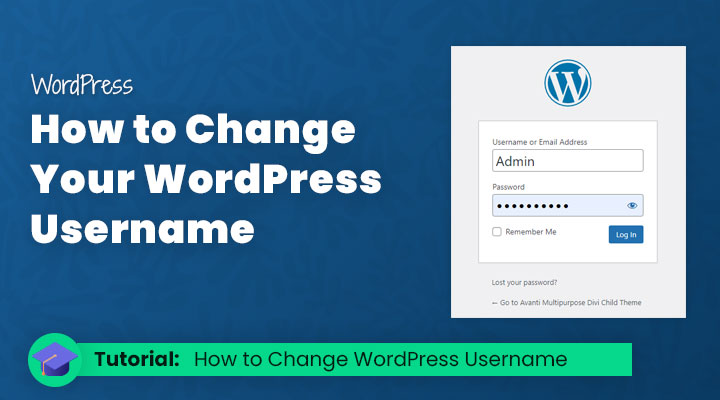 How to change WordPress username