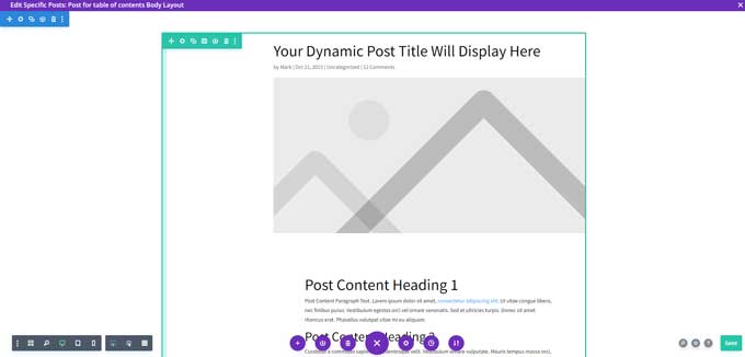 Create a post template in Divi Theme Builder