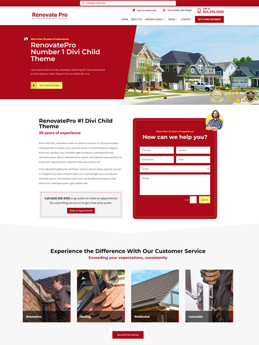 Renovation Pro Divi child theme