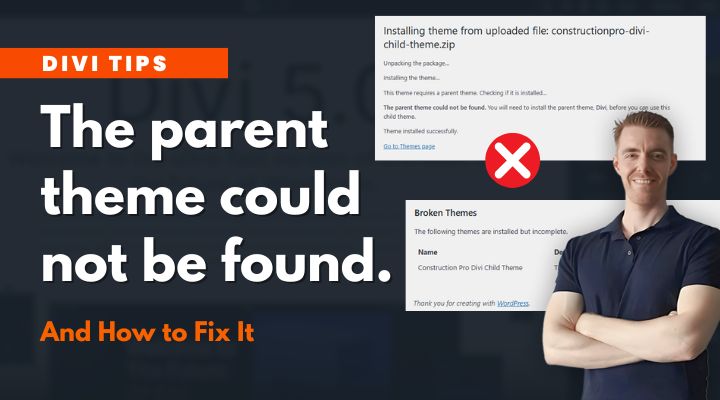 Fixing the “Parent Theme Could Not Be Found” Error in WordPress (Divi)