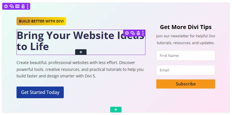 Cta section with different title