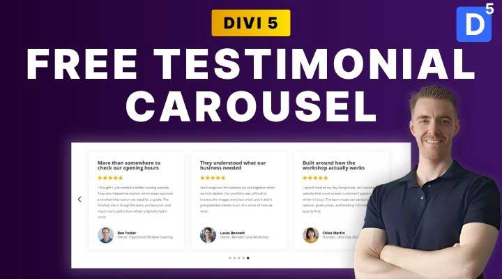 Divi testimonial carousel